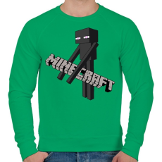 PRINTFASHION Enderman Thief - Férfi pulóver - Zöld