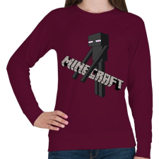 PRINTFASHION Enderman Thief - Női pulóver - Bordó női pulóver, kardigán