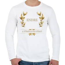PRINTFASHION Endre - Férfi hosszú ujjú póló - Fehér férfi póló