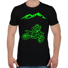 PRINTFASHION Enduro  - Férfi póló - Fekete