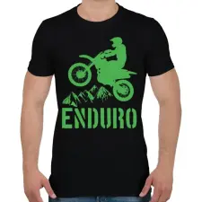 PRINTFASHION Enduro  - Férfi póló - Fekete férfi póló