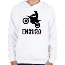 PRINTFASHION Enduro - Gyerek kapucnis pulóver - Fehér gyerek pulóver, kardigán