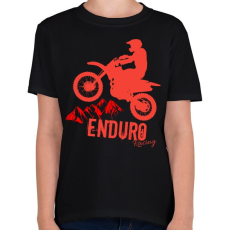 PRINTFASHION Enduro  - Gyerek póló - Fekete