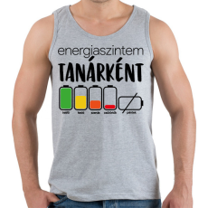 PRINTFASHION Energiaszintem Tanárként - Férfi atléta - Sport szürke