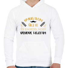 PRINTFASHION Engedd, hogy rendbe hozzam - Férfi kapucnis pulóver - Fehér férfi pulóver, kardigán