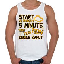 PRINTFASHION Engine kaput - Férfi atléta - Fehér atléta, trikó