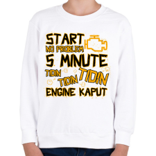 PRINTFASHION Engine kaput - Gyerek pulóver - Fehér gyerek pulóver, kardigán