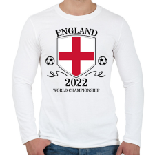 PRINTFASHION England 2022 - Férfi hosszú ujjú póló - Fehér férfi póló