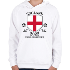 PRINTFASHION England 2022 - Gyerek kapucnis pulóver - Fehér gyerek pulóver, kardigán