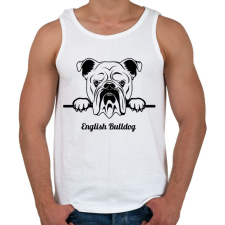 PRINTFASHION English Bulldog - Férfi atléta - Fehér atléta, trikó