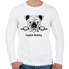 PRINTFASHION English Bulldog - Férfi hosszú ujjú póló - Fehér
