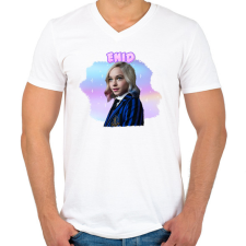 PRINTFASHION Enid  - csak világos színek - Férfi V-nyakú póló - Fehér férfi póló