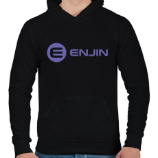 PRINTFASHION ENJ Logo 2 - Férfi kapucnis pulóver - Fekete