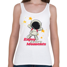 PRINTFASHION Enjoy Every Moments - Női atléta - Fehér női trikó