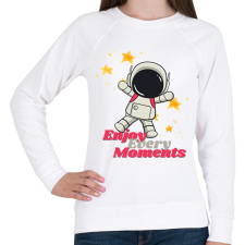 PRINTFASHION Enjoy Every Moments - Női pulóver - Fehér női pulóver, kardigán