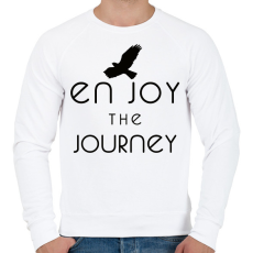 PRINTFASHION ENJOY THE JOURNEY - Férfi pulóver - Fehér