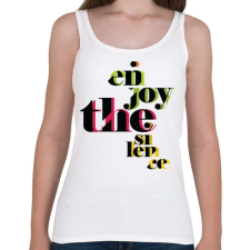 PRINTFASHION enjoy the silence typo - Női atléta - Fehér női trikó