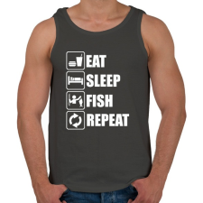 PRINTFASHION Enni, aludni, horgászni - Férfi atléta - Sötétszürke atléta, trikó