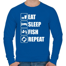 PRINTFASHION Enni, aludni, horgászni - Férfi pulóver - Királykék férfi pulóver, kardigán