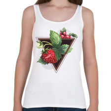 PRINTFASHION Eper imádat - Női atléta - Fehér női trikó