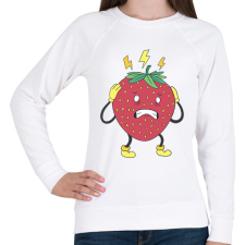 PRINTFASHION Eper - Női pulóver - Fehér női pulóver, kardigán