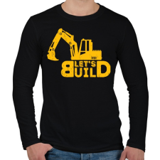 PRINTFASHION Építs - Férfi hosszú ujjú póló - Fekete férfi póló