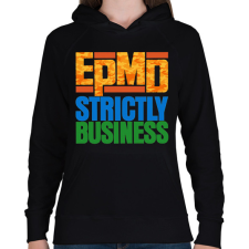 PRINTFASHION epmd - Női kapucnis pulóver - Fekete női pulóver, kardigán