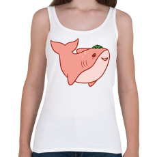 PRINTFASHION Epres cápa - Női atléta - Fehér