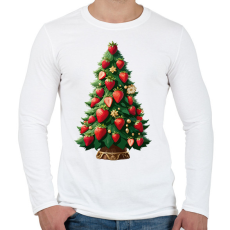 PRINTFASHION Epres karácsonyfa - Férfi hosszú ujjú póló - Fehér