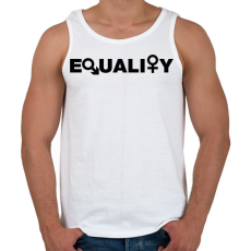 PRINTFASHION Equality - Egyenlőség - Egyenjogúság - Férfi atléta - Fehér