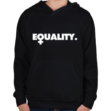 PRINTFASHION Equality - Gyerek kapucnis pulóver - Fekete gyerek pulóver, kardigán