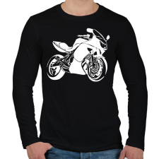 PRINTFASHION er6f-fehér - Férfi hosszú ujjú póló - Fekete férfi póló