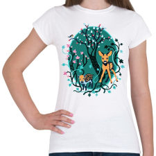 PRINTFASHION Erdei állatok - Női póló - Fehér női póló