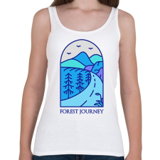 PRINTFASHION Erdőtúra - Női atléta - Fehér női trikó
