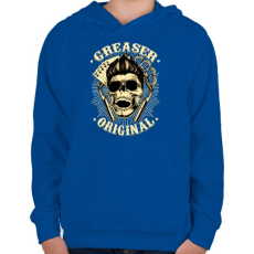 PRINTFASHION Eredeti pomádé - Gyerek kapucnis pulóver - Királykék