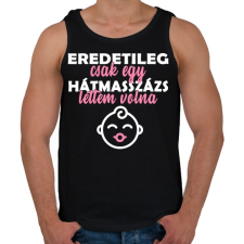 PRINTFASHION Eredetileg csak egy hátmasszázs - Férfi atléta - Fekete atléta, trikó