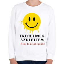 PRINTFASHION eredetinek születtem - Gyerek pulóver - Fehér gyerek pulóver, kardigán