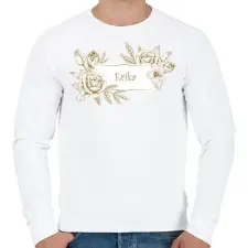 PRINTFASHION Erika - Férfi pulóver - Fehér férfi pulóver, kardigán