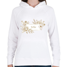 PRINTFASHION Erika - Női kapucnis pulóver - Fehér