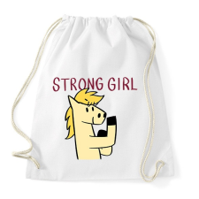 PRINTFASHION Erős csajszi - Sportzsák, Tornazsák - Fehér tornazsák
