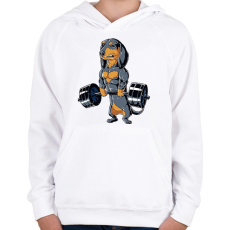 PRINTFASHION Erős tacskó - Gyerek kapucnis pulóver - Fehér