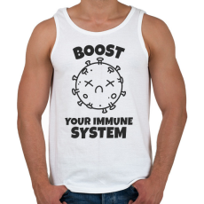 PRINTFASHION ERŐSÍTSD AZ IMMUNRENDSZERED - Férfi atléta - Fehér