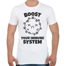 PRINTFASHION ERŐSÍTSD AZ IMMUNRENDSZERED - Férfi póló - Fehér