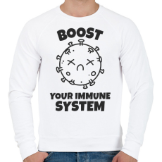 PRINTFASHION ERŐSÍTSD AZ IMMUNRENDSZERED - Férfi pulóver - Fehér