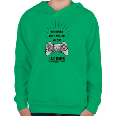 PRINTFASHION Erőszakos játék - Gyerek kapucnis pulóver - Zöld