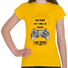 PRINTFASHION Erőszakos játék - Női póló - Sárga női póló