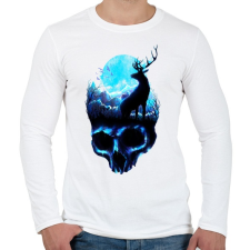 PRINTFASHION Erózió - Férfi hosszú ujjú póló - Fehér férfi póló