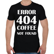 PRINTFASHION Error 404 - Bögre fehér - Férfi póló - Fekete