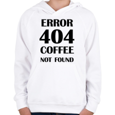 PRINTFASHION Error 404 -Bögre - Gyerek kapucnis pulóver - Fehér