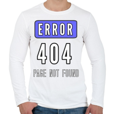 PRINTFASHION ERROR 404 - Férfi hosszú ujjú póló - Fehér férfi póló